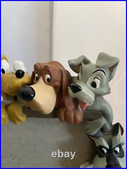 Walt Disney Dogs Characters Big Heavy Figurine Frame Statue (READ)