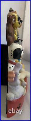 Walt Disney Dogs Characters Big Heavy Figurine Frame Statue (READ)