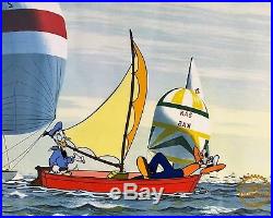 Walt Disney Donald Duck & Goofy No Sail L/ED SerIcel Custom Framed FREE SHIPPING