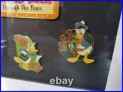 Walt Disney Donald Duck Limited Edition Through the Years Pin Set Framed #148
