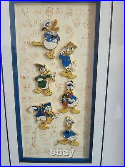 Walt Disney Donald Duck Ltd Edition Pin Set 65 Feisty Years Framed-1421/5000