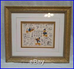 Walt Disney Donald Duck Pin Model Sheet Set Framed Limited Edition 448/7500