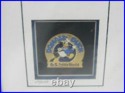 Walt Disney Donald's 65th Framed Pin Set with COA Limited Edition
