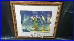 Walt Disney Dopey and Sneezy cel from snowwhite animation Framed with COA