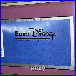 Walt Disney Euro Disney 1992 Opening Commemorative Passport Ticket Framed