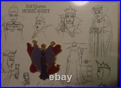 Walt Disney Evil Queen Model Sheets Limited Edition Framed Pin Set #2316 of 7500