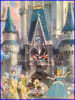 Walt Disney Exceptional Special Edition Framed Print With Pins Rare Collectable