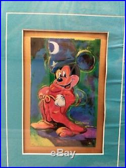 Walt Disney Fantasia Sorcerer Mickey 4 Pin Set Framed Brooms Eric Robison Mickey