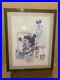 Walt Disney Framed Fine Art Poster Mickey Mouse Drawing Painting Art