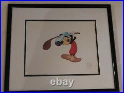 Walt Disney- Framed Mickey Mouse Golf Serigraph Cel from Canine Caddy LE 2500