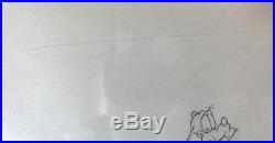 Walt Disney GOOFY Original Production Cel with Pencil Drawing FRAMED
