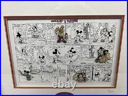 Walt Disney Gallery 1938 Mickey Mouse Comics Framed Pin Set 3600 Limited Edition