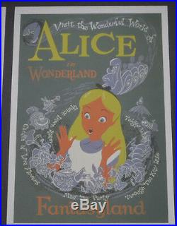 Walt Disney Gallery Collectable Disneyland's Fantasy Land Poster Artwork Framed