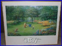 Walt Disney Gallery Print From Poohs Garden by Peter Ellenshaw Framed Vintage