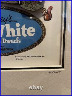 Walt Disney Gallery Snow White 65th Anniversary Framed Pin Set RARE
