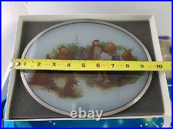 Walt Disney Gallery Winnie the Pooh Painted Glass Frame RARE Classic