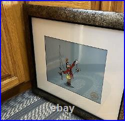 Walt Disney Goofy Fish 11x14 Limited Edition Serigraph Cel Framed 24x20 Art