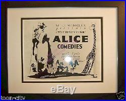 Walt Disney Hand Signed Alice Comedies 8x10 Frame Silent Movie Virginia Davis