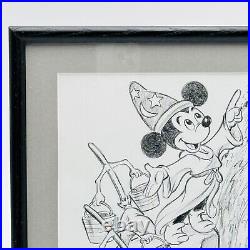 Walt Disney Harry Holt Mickey Mouse Fantasia Sketch Print Hand Signed 1992 12