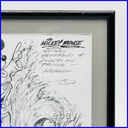 Walt Disney Harry Holt Mickey Mouse Fantasia Sketch Print Hand Signed 1992 12