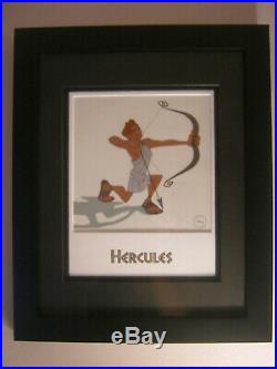 Walt Disney Hercules'Hero In Training' Ltd Ed Sericel Framed withCOA