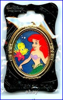 Walt Disney Imagineering Ariel & Flounder Princess Gold Frame Pin (NIP)