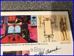 Walt Disney Imagineering Art of Rolly Crump Haunted Mansion SIGNED Frame Display