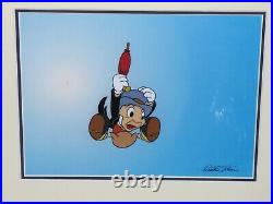 Walt Disney Jiminy Cricket Original Proction Cel + Drawing Signed Preston Blair