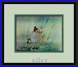 Walt Disney L/ED Bambi & Thumper Animation Sericel Custom Framed FREE SHIPPING