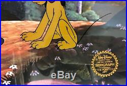 Walt Disney L/ED Mickey & Pluto Animation Sericel Custom Framed FREE SHIPPING #2
