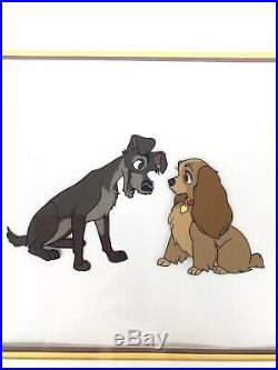 Walt Disney Lady and the Tramp Serigraph Cel Sericel Limited Edition COA Framed