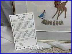 Walt Disney Limited Edition Bambi Serigraph Cel Framed 2500