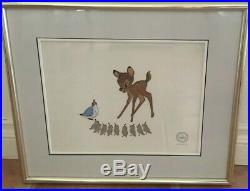 Walt Disney Limited Edition Bambi Serigraph Cell Framed 2500, never displayed