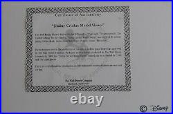 Walt Disney Limited Edition Framed Pin Set Jiminy Cricket Model Sheet withCOA