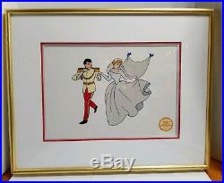 Walt Disney Limited Edition Framed and matted Serigraph Cinderella 1950 WithCert