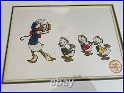 Walt Disney Limited Edition Serigraph Cel 1940 Mr Duck Steps Out framed with COE