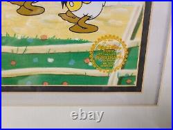 Walt Disney Limited Edition Serigraph Cel Mr Duck Steps Out, framed 23x20