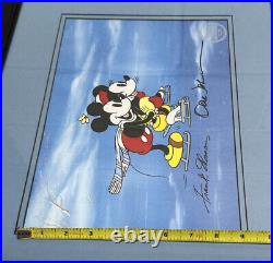 Walt Disney Limited Edition Serigraph On Ice Mickey and Minnie Art / Framed