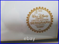 Walt Disney Limited Edition Serigraph Original Bambi, Framed