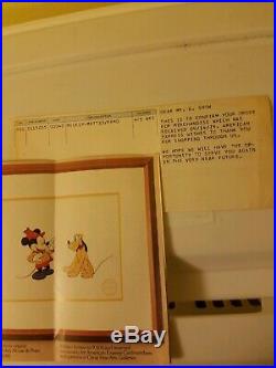 Walt Disney Limited Serigraph-Cel Mickey Pluto The Pointer Framed, 20x 16.5