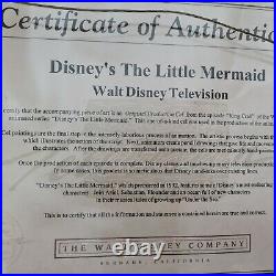 Walt Disney Little Mermaid TV Production cel /Original drawing/COA Ariel Framed