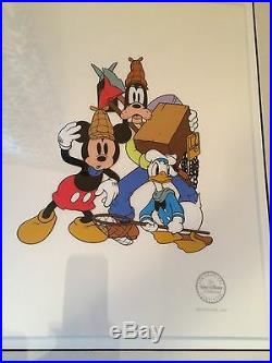 Walt Disney Lonesome Ghost Framed LE Sericel MIckey Donald Goofy