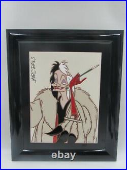 Walt Disney Marc Davis Cruella DeVil Framed Art Tile Limited Edition