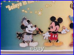 Walt Disney Mickey Millennium Framed Pin Set with COA Limited Edition
