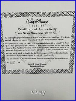 Walt Disney Mickey Mouse 16 x 20 Framed Matted Photo Limited Edition