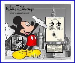 Walt Disney Mickey Mouse 1929 Replica Patent Framed Photograph