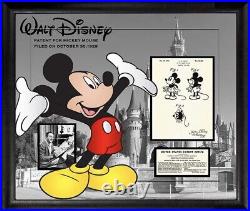 Walt Disney Mickey Mouse 1929 Replica Patent Framed Photograph