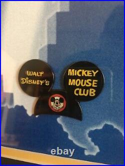 Walt Disney Mickey Mouse Club 5 Pin Set Framed 45th Anniversary LE 1000 COA