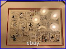 Walt Disney Mickey Mouse Comics Framed Pin Set 1938 LE/3600 MINT condition Rare