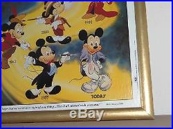 Walt Disney Mickey Mouse Generations Then And Now Framed Poster #88002 21x17